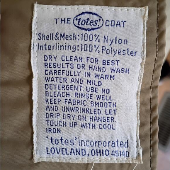 VINTAGE TOTES Trench Rain Coat Mens XL British Crown Colony Hong Kong Utility - Picture 6 of 11